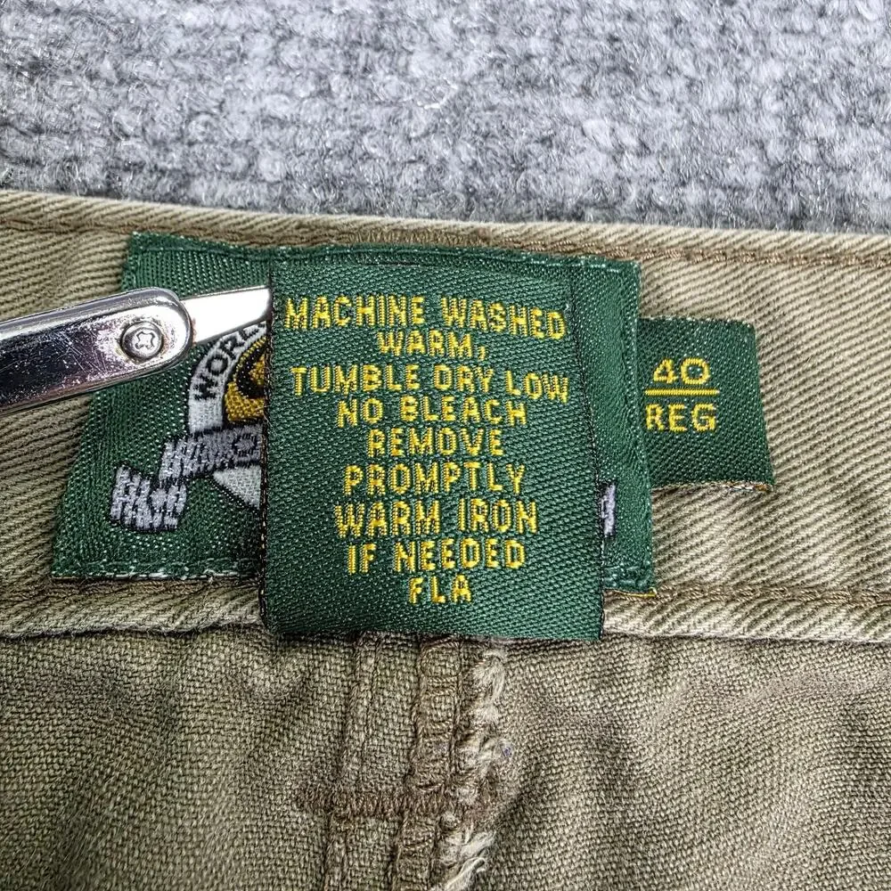 Cabelas Pants Mens 40 Beige Cargo Relaxed Fit Outdoor Casual Utility Workwear